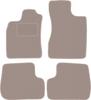Beige Velour Floor Mats For: Renault Twingo I Hatchback (1993-2006)