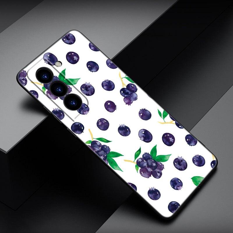 Summer Fruit Cherry Phone Case For Samsung Galaxy S22 Pro S21 S20 FE Ultra S10 Lite S10 S10E S9 S8 Plus Soft TPU Black Cover