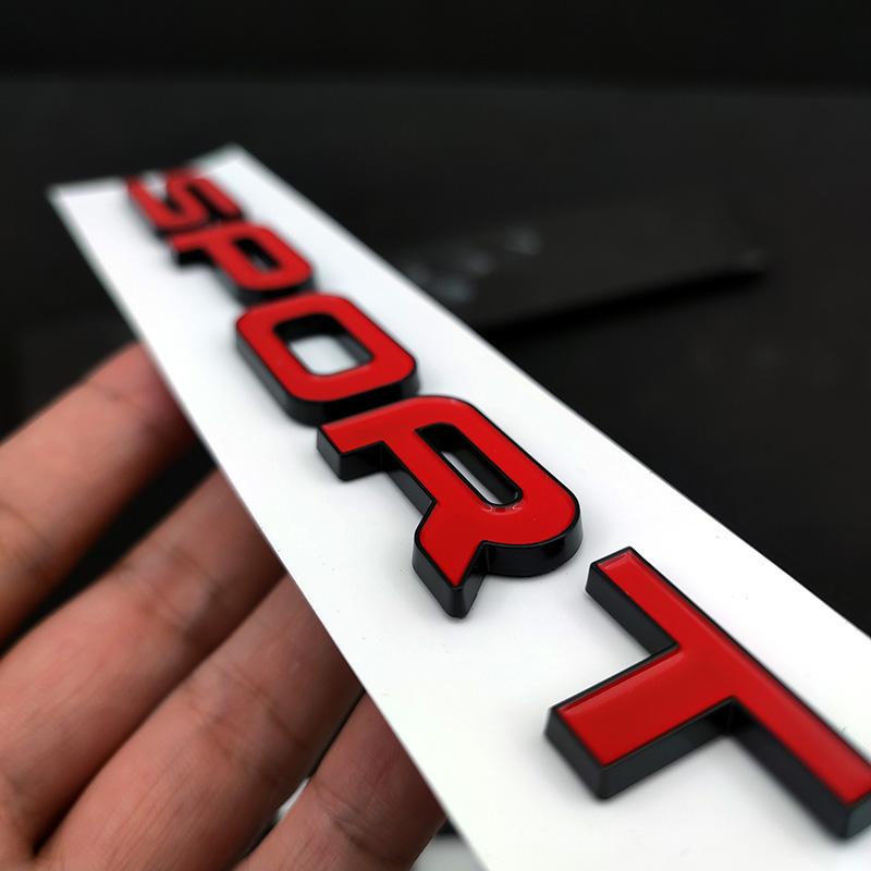 3d ABS Logo Sport Emblem Letters Car Trunk Badge For Evoque Discovery SVR L494 494 L320 Sport Sticker Accessories