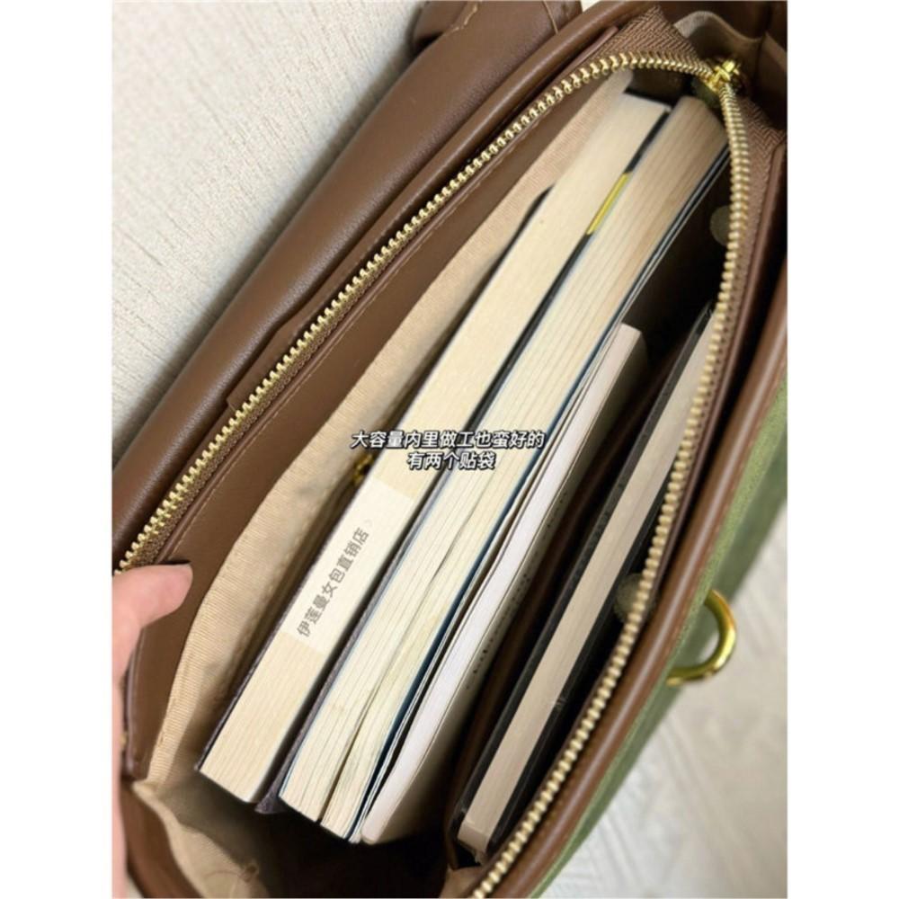 Vintage Green Shoulder Bag Purse Women New Large Capacity Casual Handbag Ladies Retro Harajuku Aesthetic