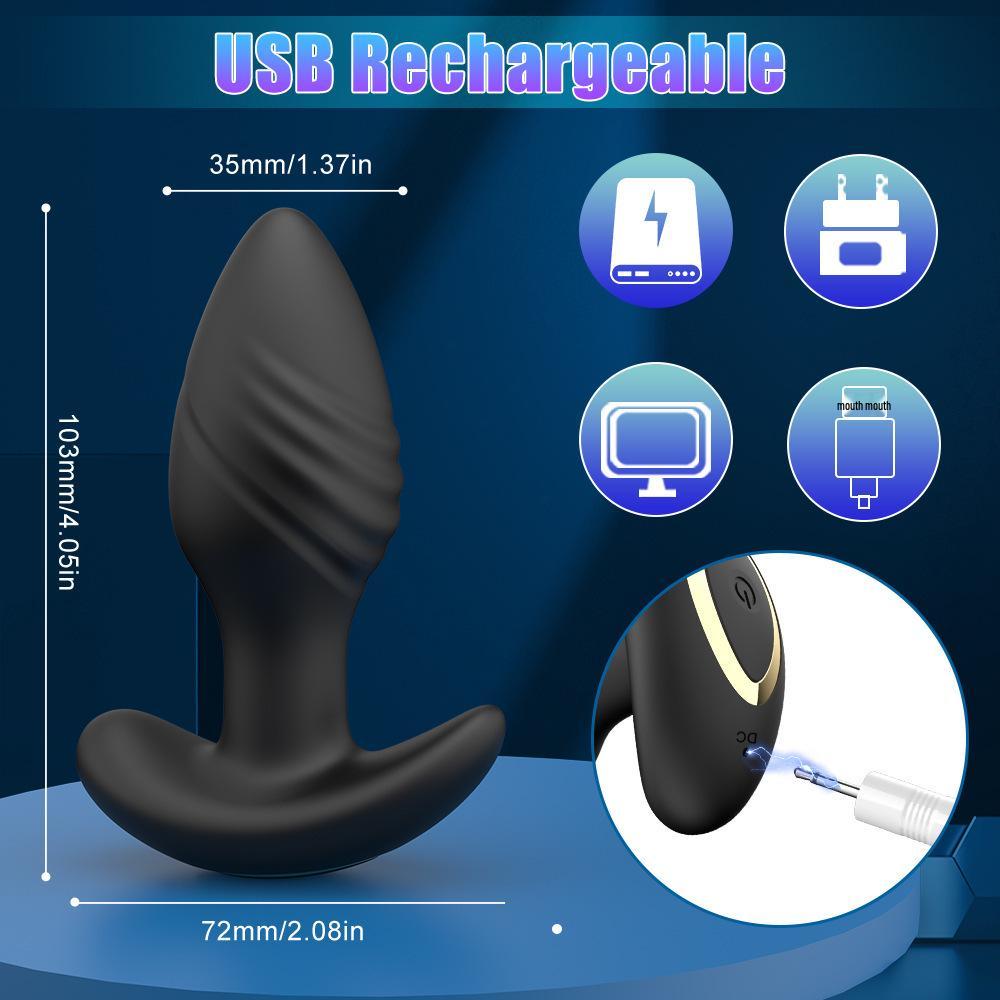 360° Rotating Anal Vibrator with Remote Control