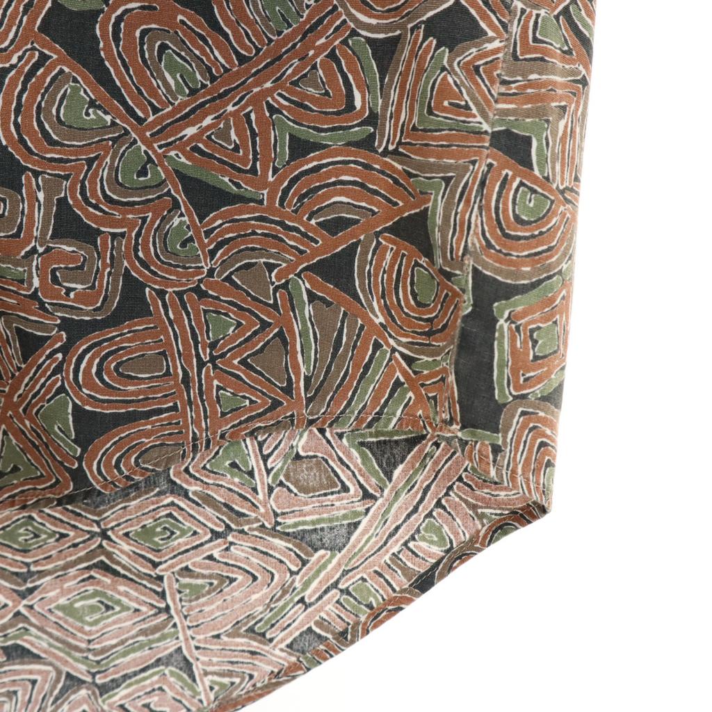 GRASS AREA Overall handle Short sleeve Open collar shirt F Gray Men's Used