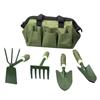 5Pcs Garden Tool Set Including Shovel Trowel Rake and Hoe Lightweight Heavy Gardening Kit for Succulents Potted Plants Planting
