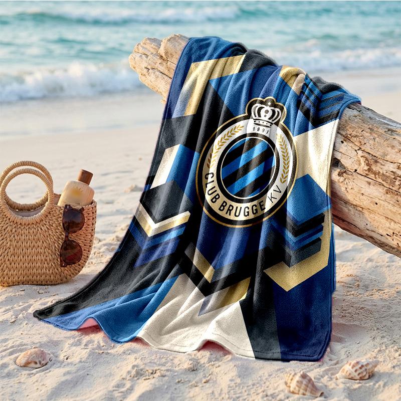 Club Brügge FC Aufdruck Mikrofaser Strandtuch Schnelltrocknend Saugfähig Großes Handtuch für Strand Schwimmen Reisen