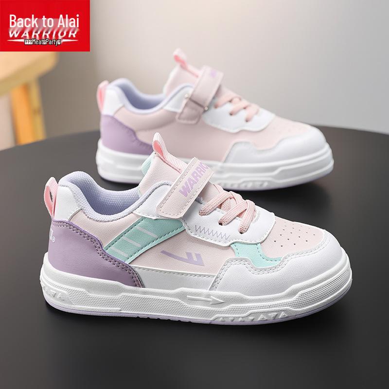 

HuiLi Unisex Girls Skate Shoes - 2025 Autumn/Winter Trendy White Campus Sneakers for Kids 36