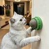 Indoor Cat Interactive Toy 2Pcs Catnip Lick Balls Rotating Ball Safe Healthy Kitten Licking Stimulation Chew with Adhesive for Wall or Floor
