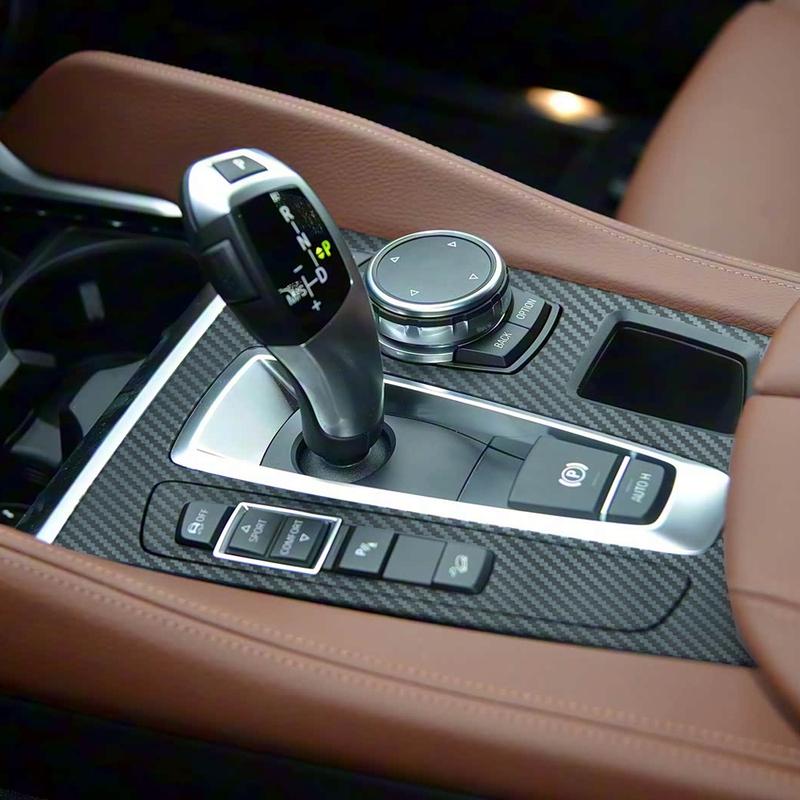 Car-Styling Carbon Fiber Car Interior Center Console Color Change Molding Sticker Decals For BMW X6 F16 2015-2018