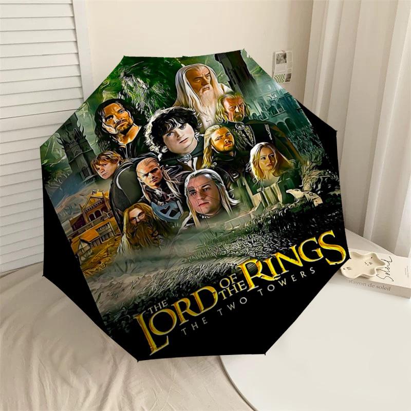 

1pc Lord of the Rings Two Towers Folding umbrella automatic open/close, 8-Rib Durable Frame, Compact Folding Design, Ideal Birthday1107L