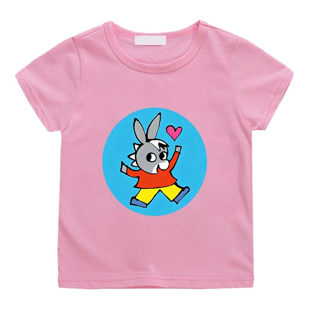 T-shirt per Bambini Cartone Animato Trotro Stampa Anime T-Shirt 2-12A Manica Corta Carina Ragazzi Ragazze Quotidiana Casual Toddler Estate
