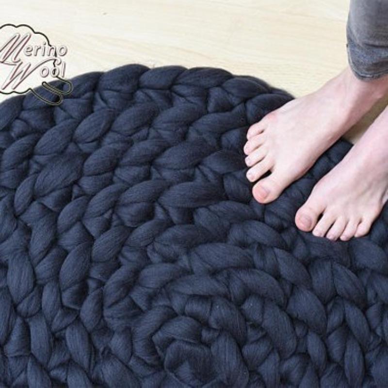 1000g Ball Super Chunky Wollgarn Bulky Garnstrang Hand-/Armstrick Decke Garn Heimwand Dekoration