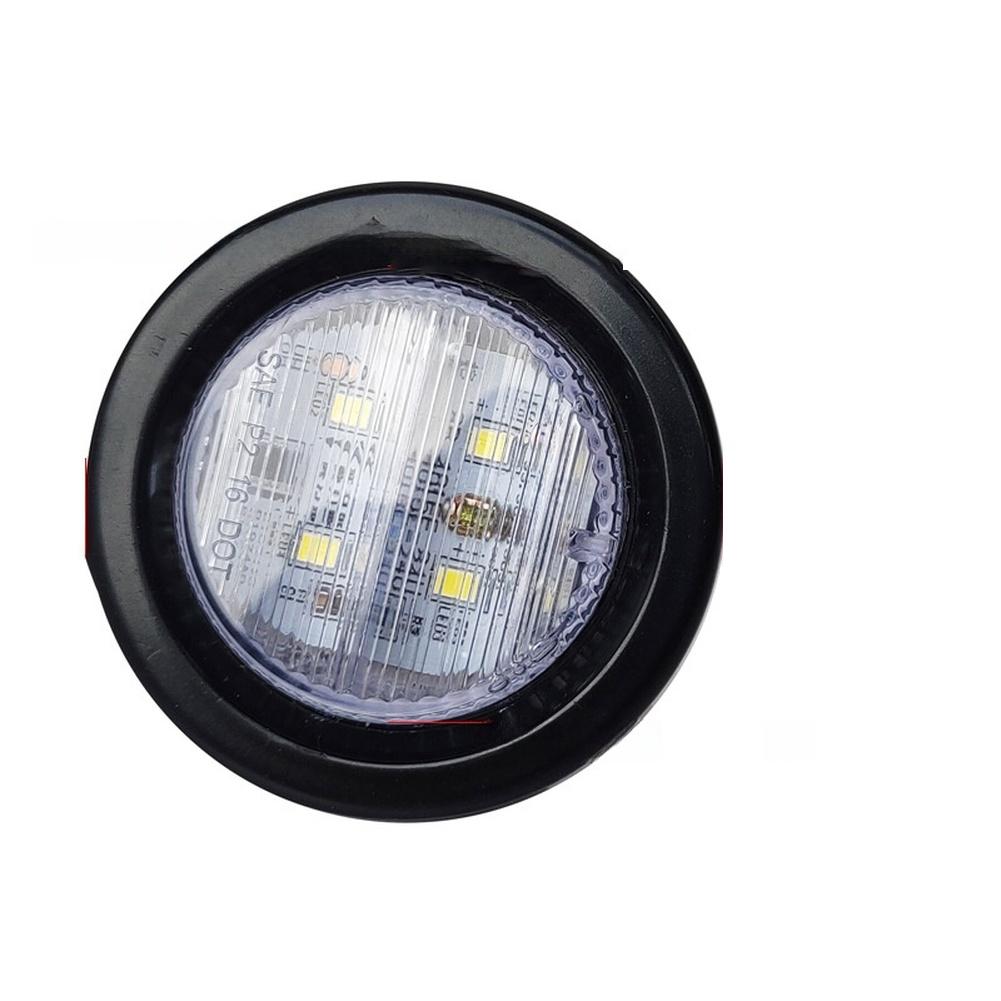2 Inch Car Round Truck Trailer Tail Lights Turn Signal Brake Stop Rear Running Reverse Lamp Red Yellow White Car Light ABS