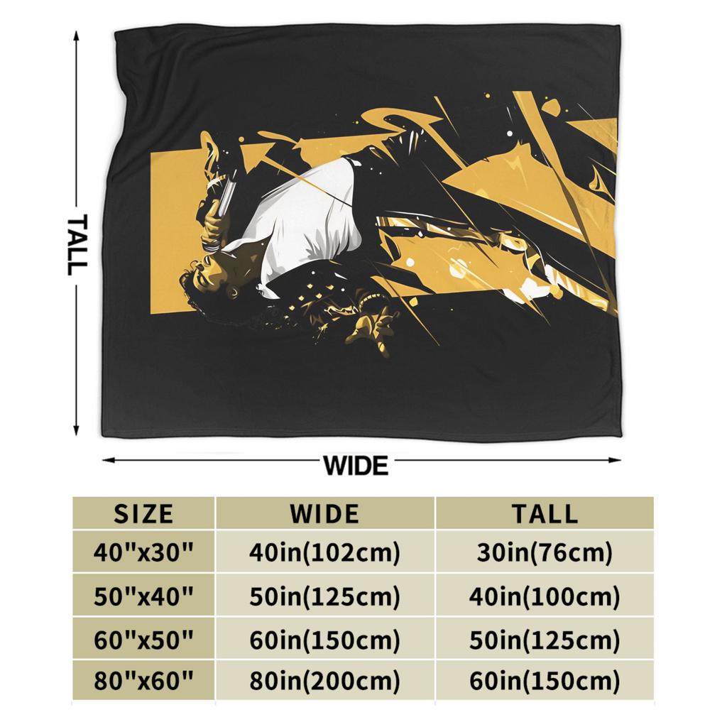 MJ Pop King Knitted Blanket Plush Throw Blankets Home Couch Portable Lightweight Bedspreads,