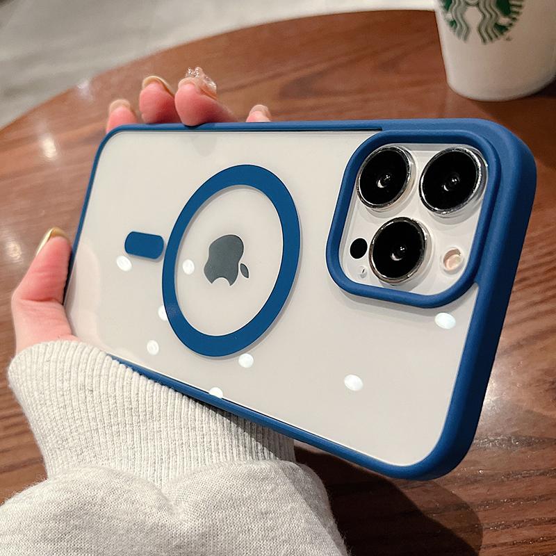 For Magsafe Magnetic Wireless Charging Case for iPhone 15 16 14 13 12 11 Pro Max Mini X Xs XR 7 8 Plus Hard Acrylic Clear Cover