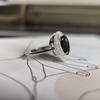 Silver Ring with Nano Sapphire 2.221ct, Cubic Zirconias, Item Weight 3.5 G (2194958)