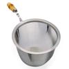 Eve-mode 18-8 Stainless Steel Tea Strainer with Genuine Bamboo Handle, 74-55, Size 74mm, Depth 55mm