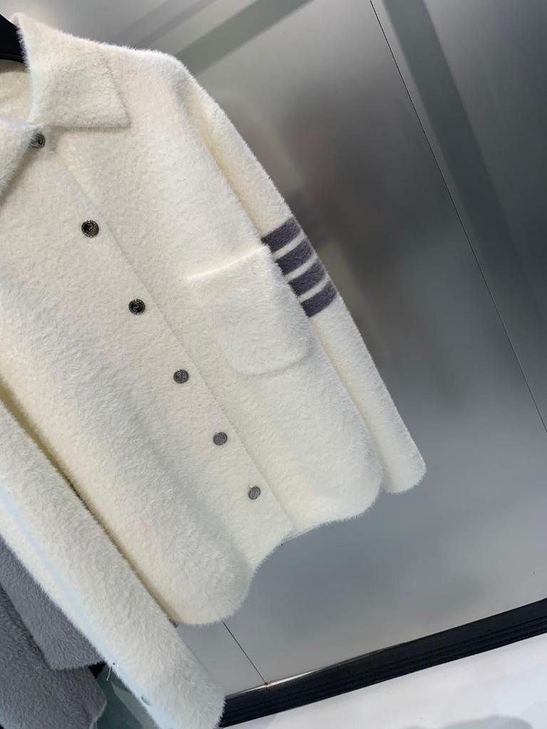 Autumn/Winter Four-Bar Stripe Loose Cardigan
