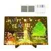 2X Acrylic LED Luminous Draw Board LED Note Board For Kids Gift For Scratch Adjustable Erasable Letter Message Board