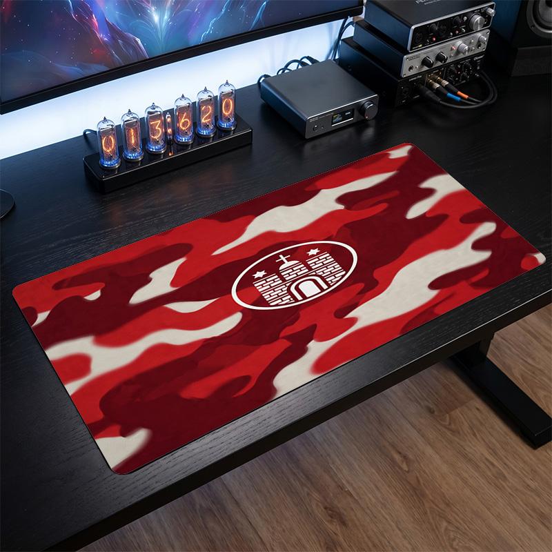 FC St. Pauli Football Print Duża Podkładka pod Mysz, Antypoślizgowa Rozszerzona Mata na Biurko do Gier do Biura Domowego