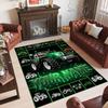 Construction Vehicles Theme Crystal Velvet Rug Personalized Custom Name Text Soft Floor Mat Home Decor