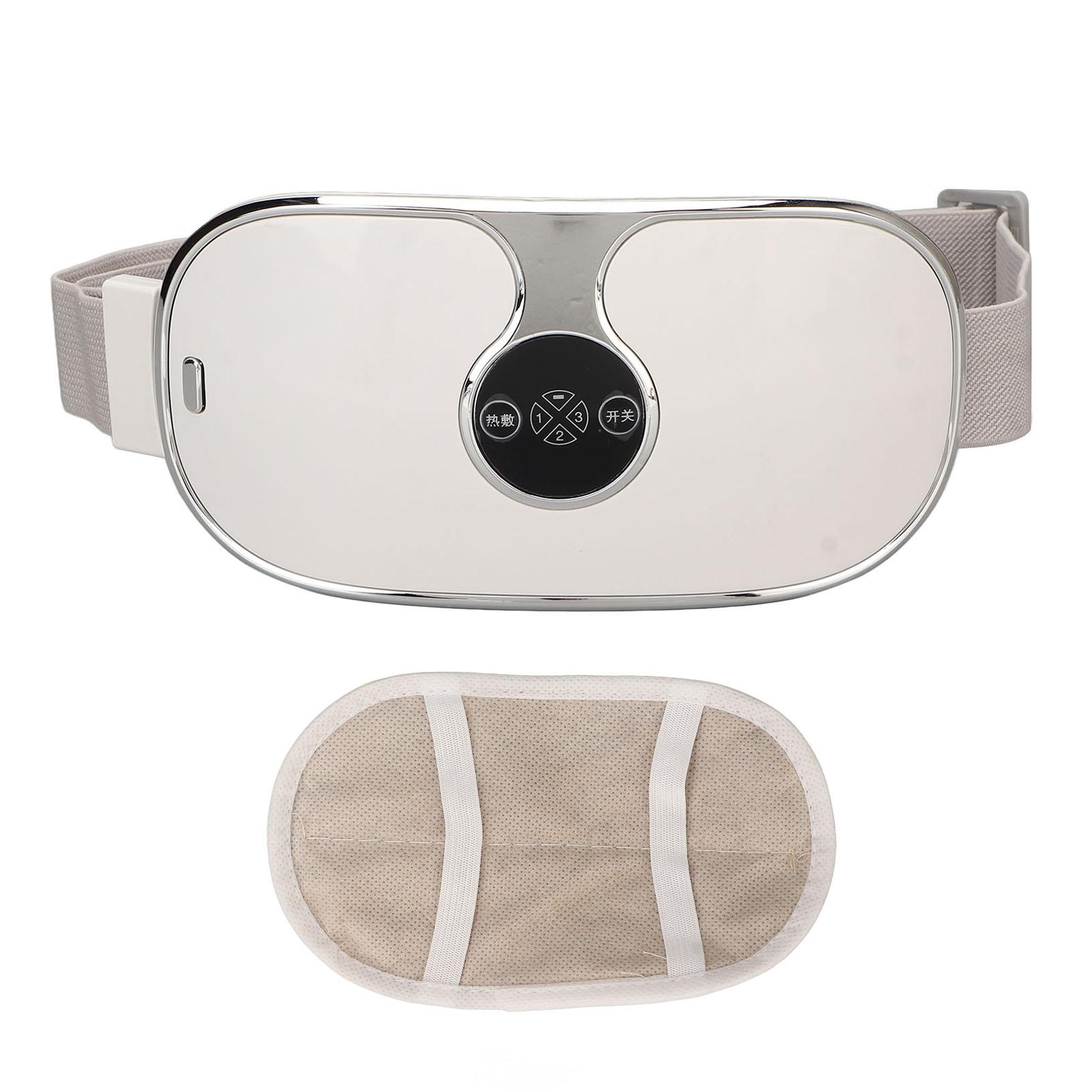 

Portable Cordless Heating Belt for Cramps 3 Heat Levels Rechargeable Hot Compress Uterus Massage Belt White