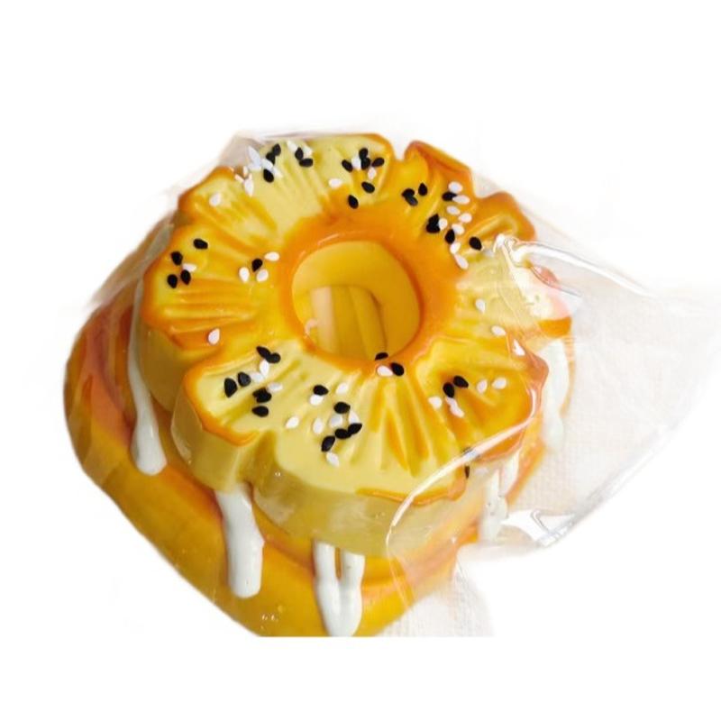 HW Silicone Pineapple Slice Toast Squishy Stress Relief Ball for Kids Adults Anxiety Relief Fidget Toy