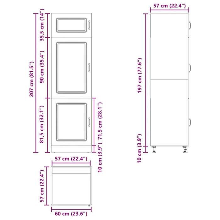VidaXL Armoire de cuisine Kalmar gris béton bois d'ingénierie 853631