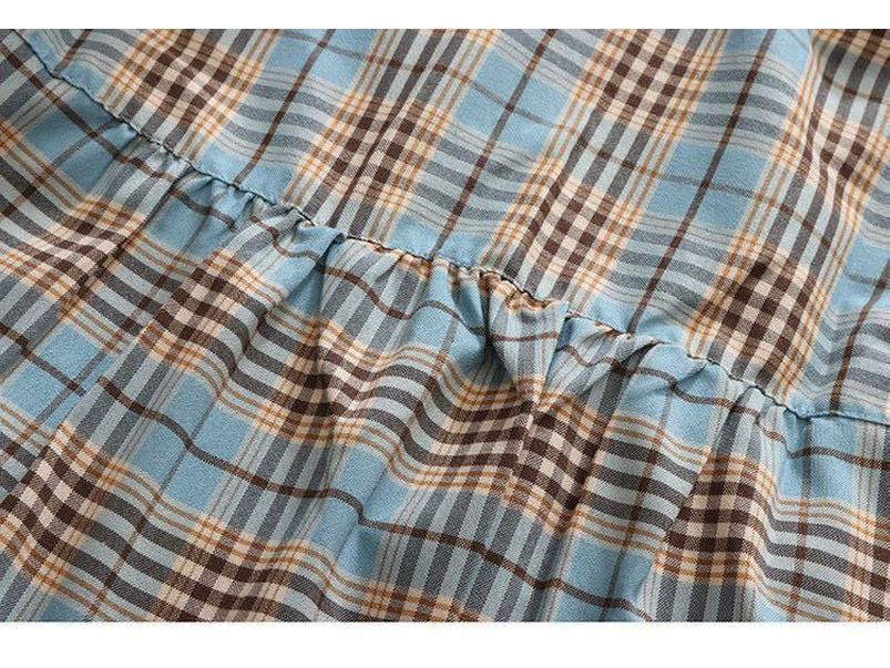 2024 Plus Size Women's Plaid Shirt: Spring Summer Korean-Style Temperament, Loose Cotton Linen Thin Jacket, Hong Kong Style
