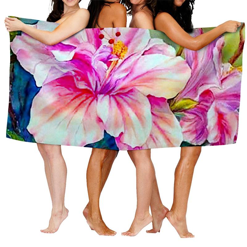 Home bath towels for the body towels bathroom quick drying microfiber beach towel Oil painting style man large sports towel