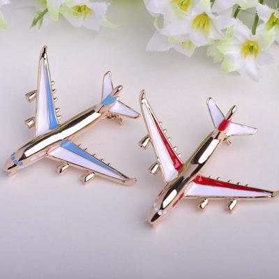 Cute Exquisite Plane Aircraft Enamel Zinc Zinc Alloy Pins Brooch Badge Jewelry