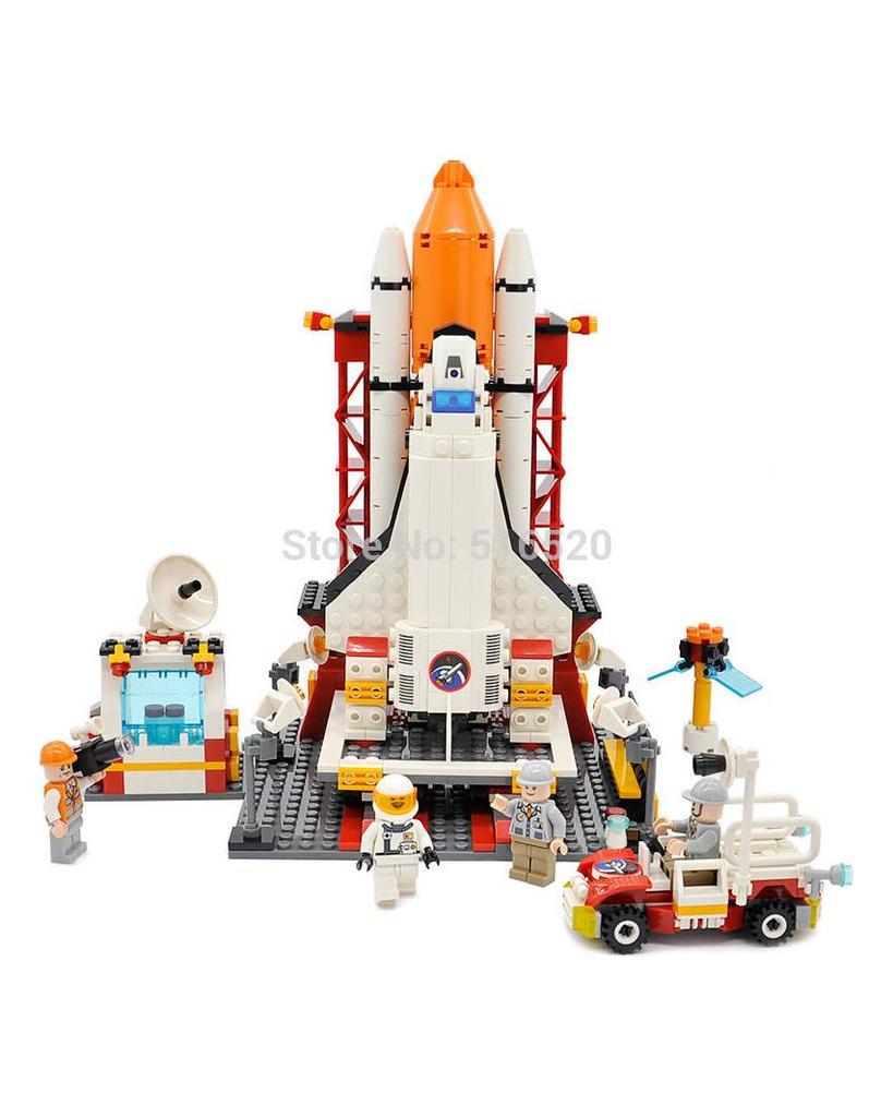 Bloki promu kosmicznego Gudi City Spaceport 679 sztuk cegieł zestawy klocków edukacyjnych