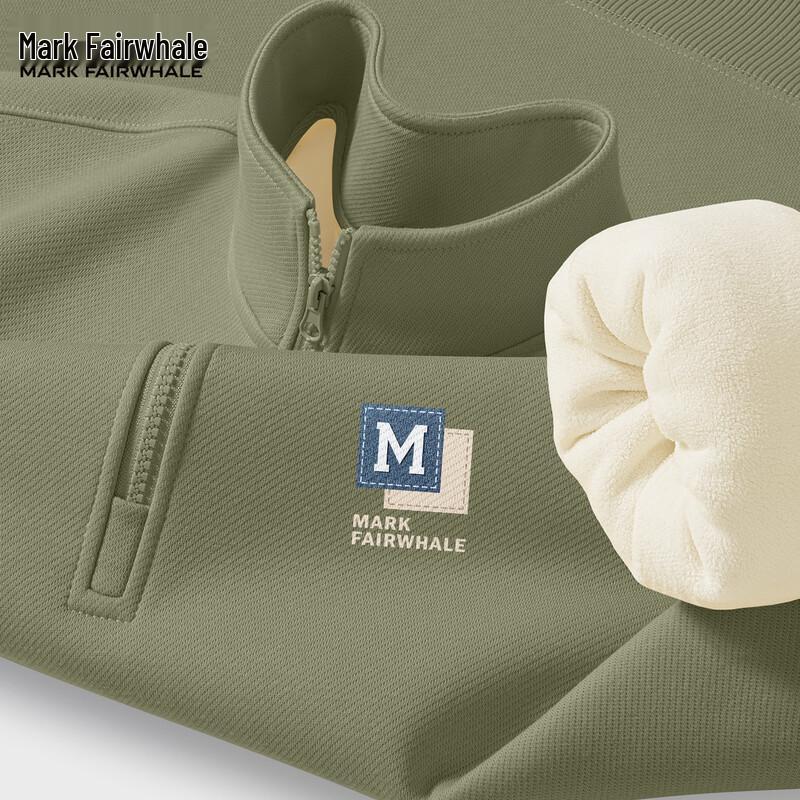 

Mark Fairwhale Men s Fleece Lined Half-Zip Stand-Collar Sweatshirt M