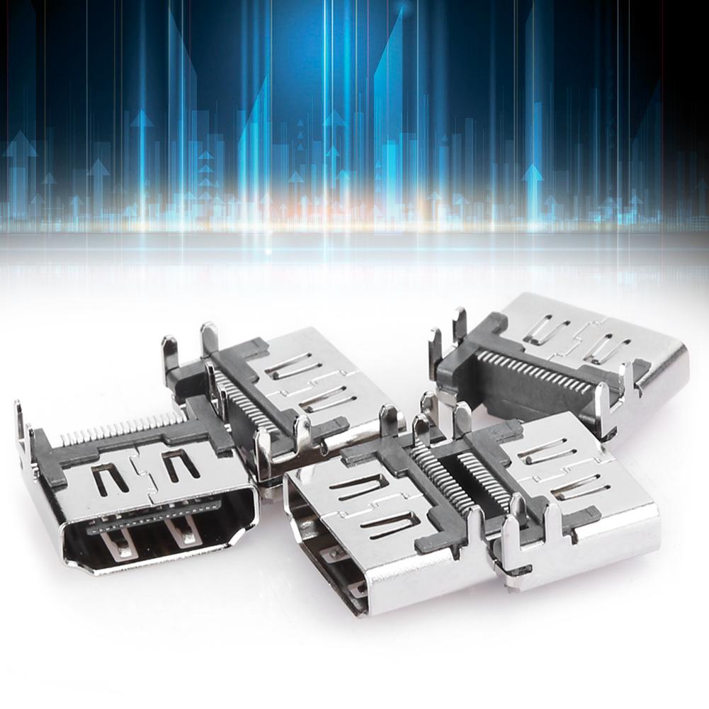5PCS HDMI Port Connector Socket Replacement Fit for Sony PlayStation4 Game MachineGame Machine HDMI