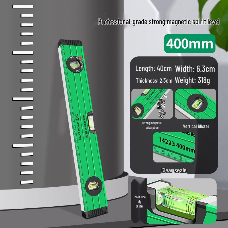 High Precision Mini Spirit Level: Aluminum Alloy, Anti-Drop, Magnetic Straight Edge Tool for Household Use
