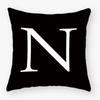 Black White Letters Sofa Decorative Cushion Cover Pillow Pillowcase Polyester 45*45Cm Throw Pillow Home Decor Pillowcover