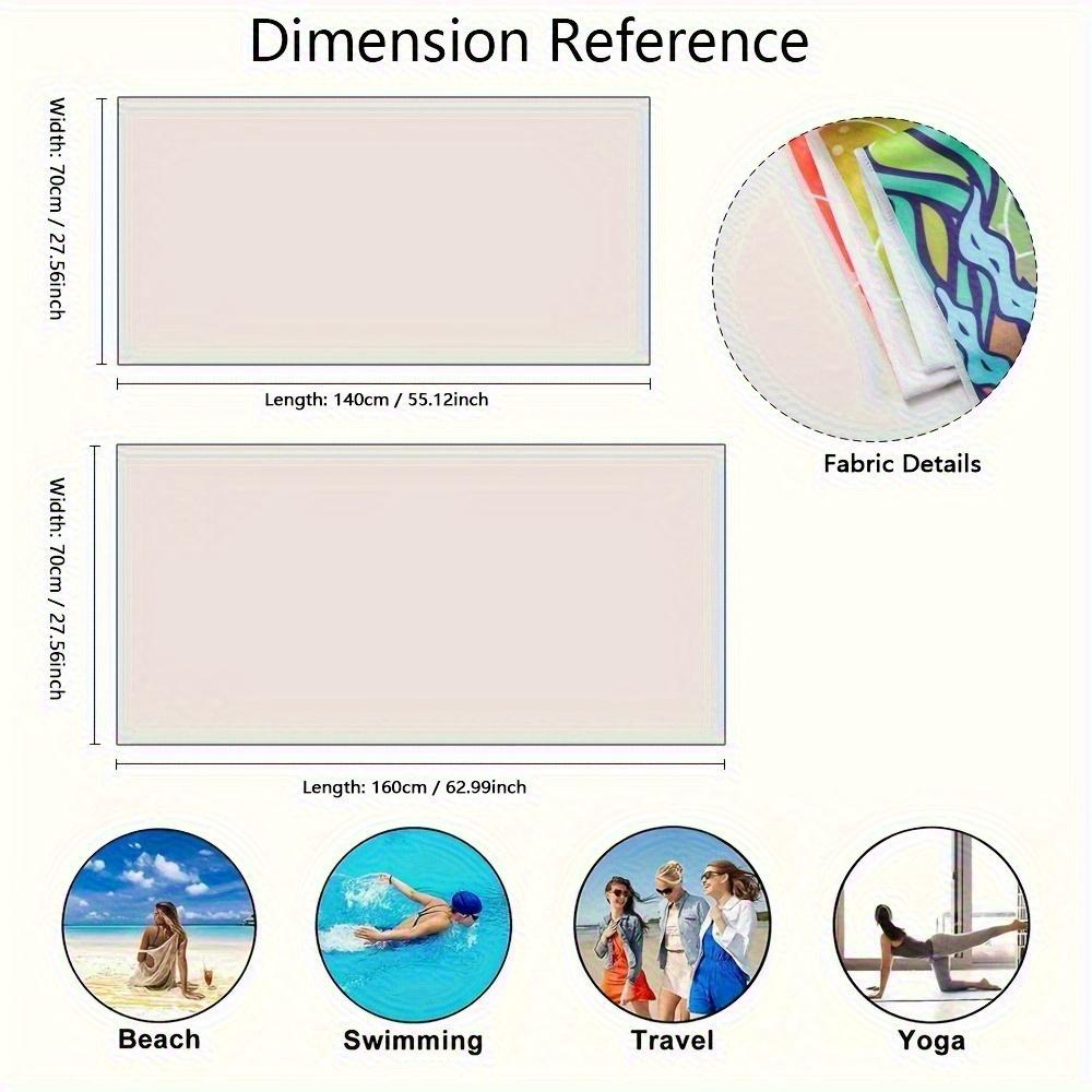 1pc Ultra-Soft Quick-Dry Beach Towel - Oceanic Paradise Turtle Fish Print, Super Absorbent Microfiber, Vibrant Cartoon Marine