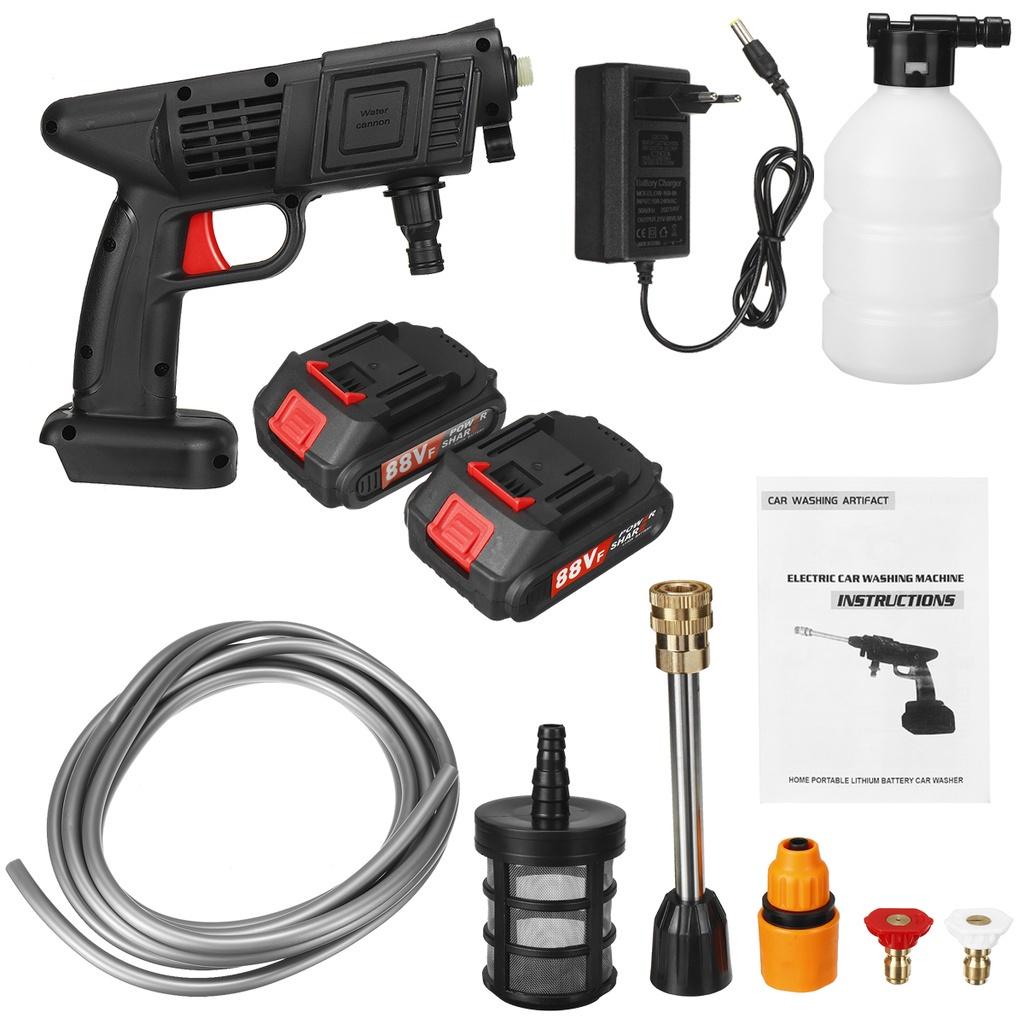 1500W Electric Cordless High Pressure Washer Spray Water Gun Car Wash Pressure Water Nozzle Cleaning Machine