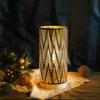 JHY DESIGN Battery-operated LED Table Lamp, 19cm Tall, Stylish Indirect Lighting, Decorative Lamp, Retro Style, Wooden Base, Suitable for Bedrooms, Ja