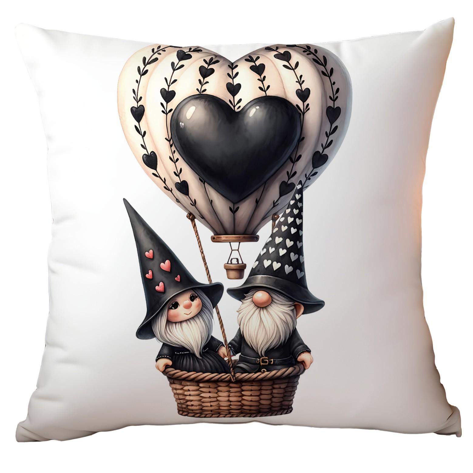 

New Valentine S Day Black Dwarf Couple Love Pillow Cover Home Living Room Sofa Cushion Cover Premium Durable Quality 45 * 45Cm