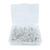 100Pcs Clear Flower Head Push Pins Decorative Thumbtacks Cork Notice Board Pin with Case for Cork Board Bulletin Board