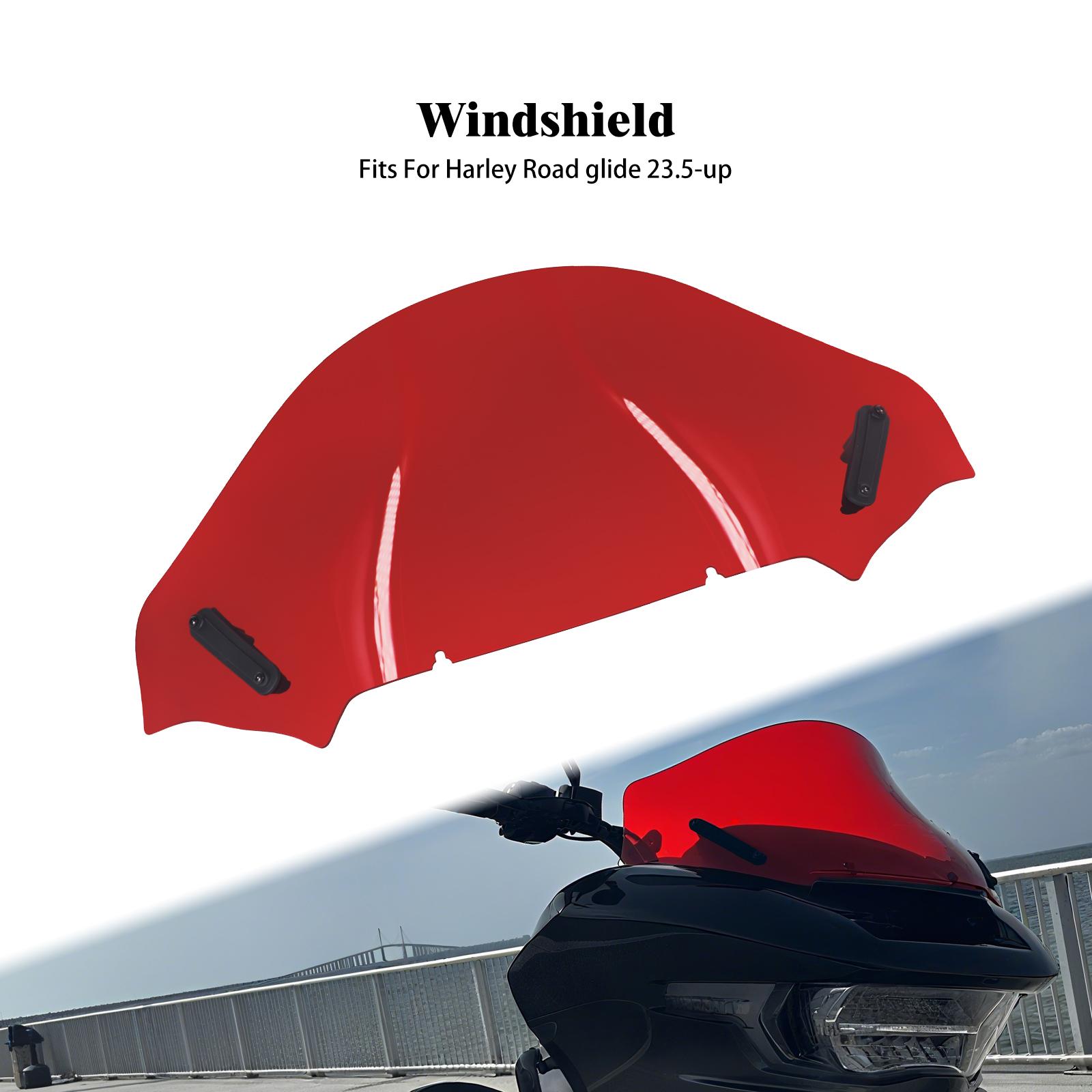

Motorcycle Windshield Wind Deflectors Fairing Windscreen For Harley Touring Road Glide FLTRXSE FLTRX 2023-2025 FLTRXSTSE CVO Red Windshield
