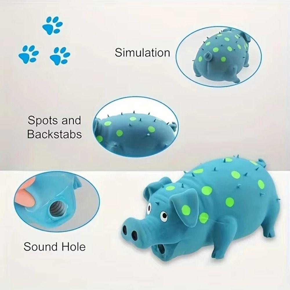 Latex Dog Squeaky Toy Soft Spotted Pig Dog Toy Eco-Friendly Squeaky Pig Dog Toy Pets Playing