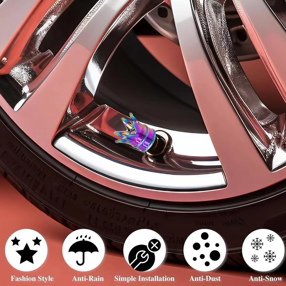 Aluminum Tire Valve Stem Caps Dustproof Wheel Valve Covers Valve Stem Caps Bike Motorcycle