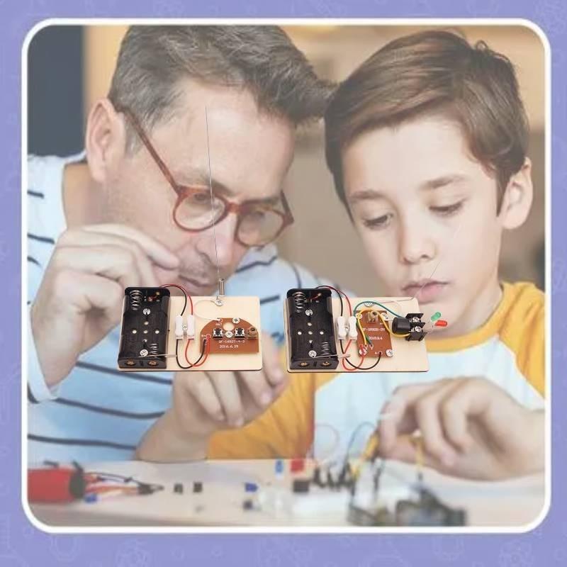 Stamm DIY Telegrafenmaschine Lernmodell für Kinder Holzmaterial Anpassbar