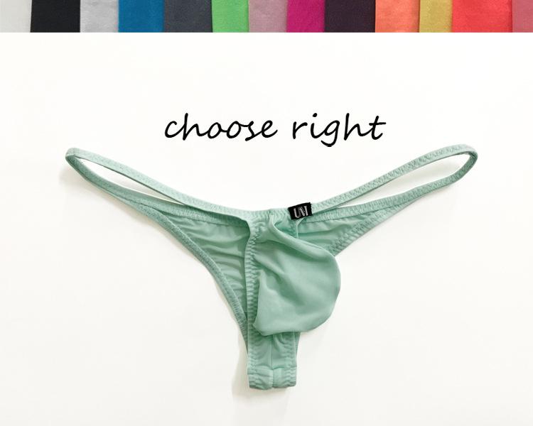 Eis-Seide G-String Herren Sexy Niedrige Taille T-Rücken Tangas Weiche Unterwäsche Penisbeutel Slips Mann Wölbung Beutel Unterhosen Gay Bequeme Lingerie