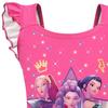 Kids Girls Anime Cartoon POP Singers Rumi Mira Zoey Print Ruffle Sleeveless One-piece Swimsuit Swimwear