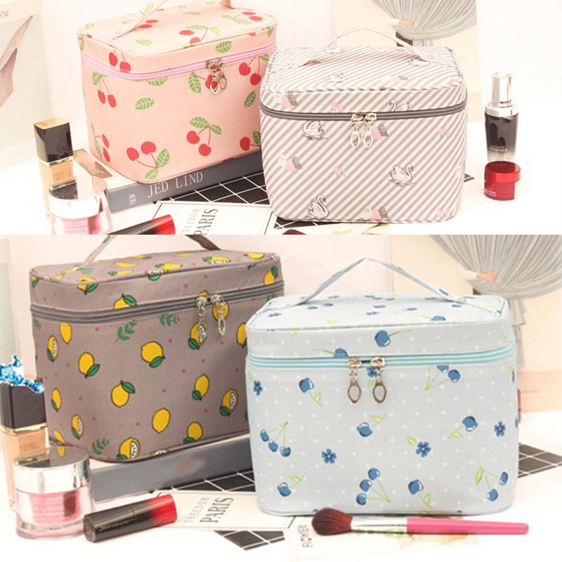 Waterproof Portable Women Makeup Bag High Capacity Toiletries Organizer Storage Cosmetic Cases Zipper Wash Beauty Pouch Travel