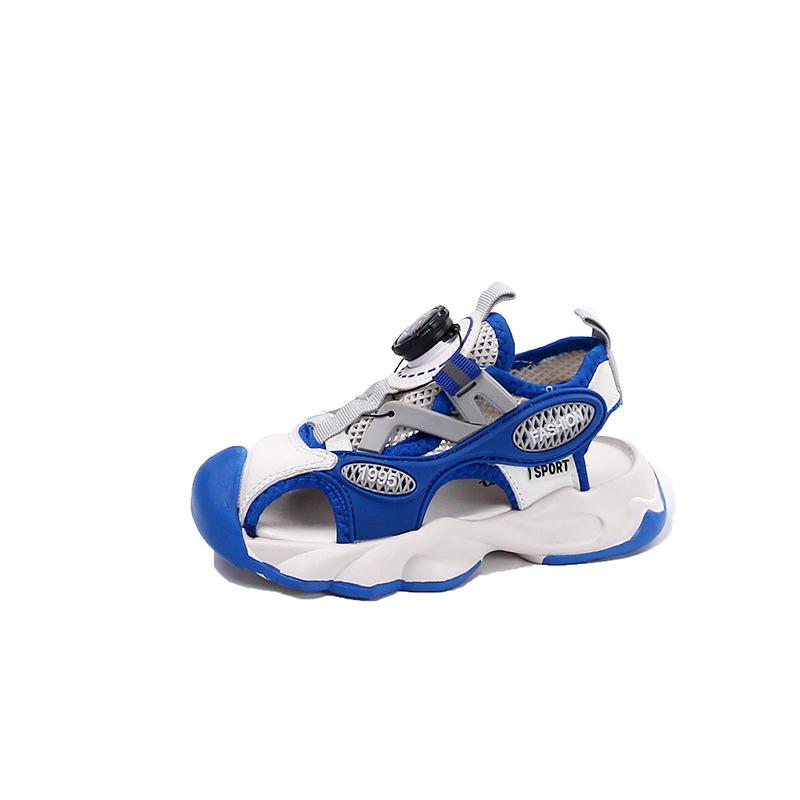 Summer Child Sandals New Fashion Versatile Boy Shoe Rotating Button Breathable Sports Sandal Comfort Kid Shoes Light Beach Shoes