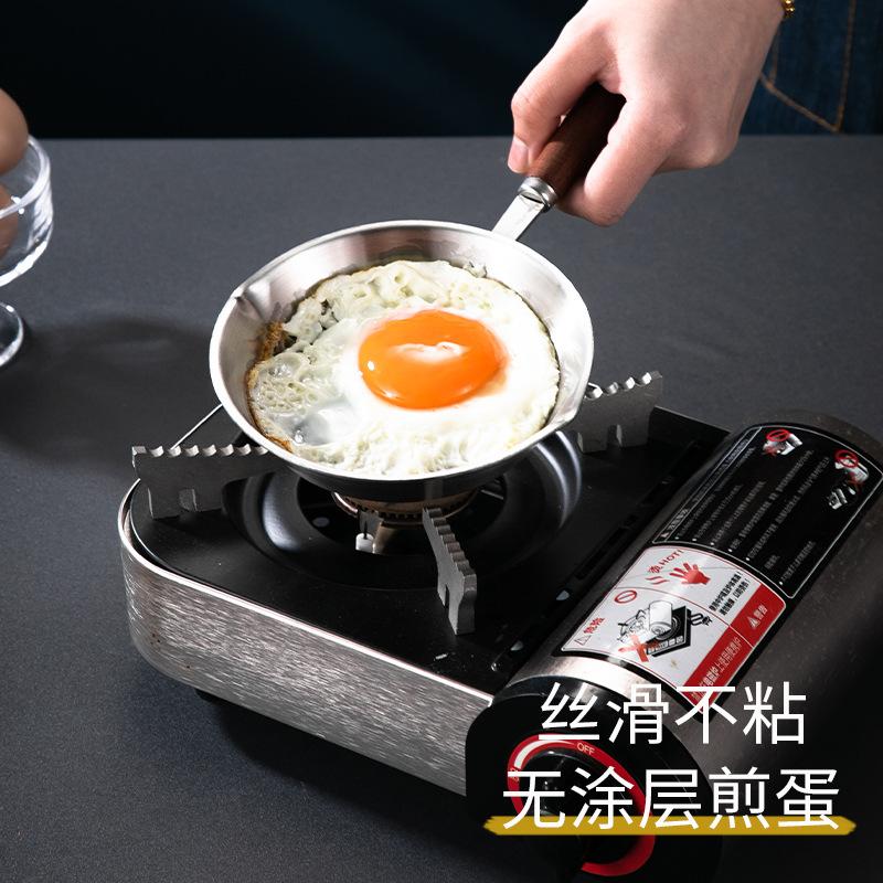 304 Stainless Steel Mini Omelette Pan 12/14/16cm Non-stick Breakfast Cooking Saucepan Kitchen Small Frying Skillet Pan Cookwar