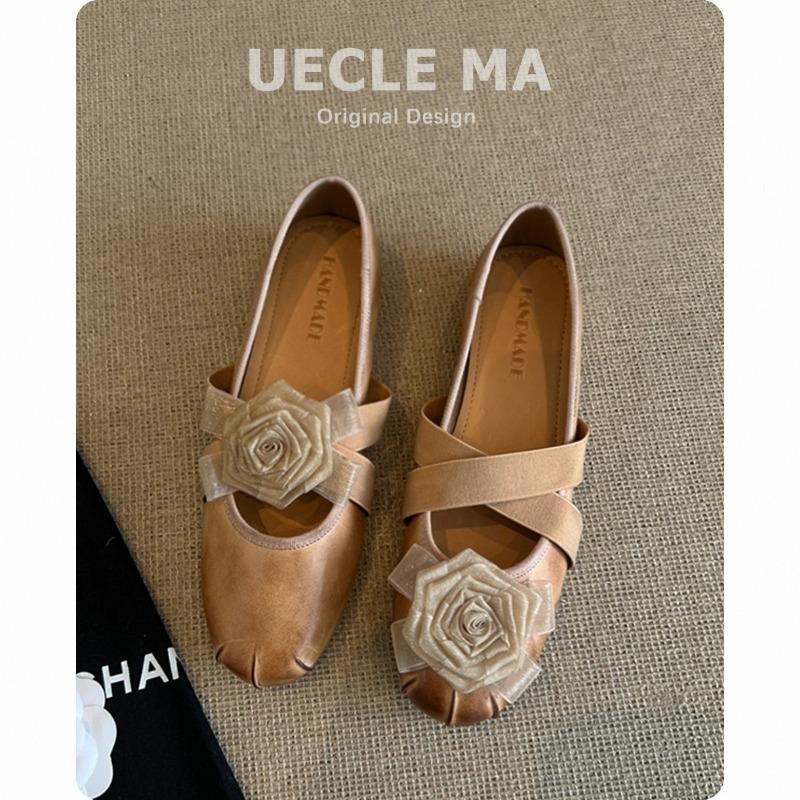 Super Soft Lambskin Leather Single Shoes Women's Inner Height Increase Polish Ballet Shoes Evening Shoes with Skirts Mary Jane Shoes