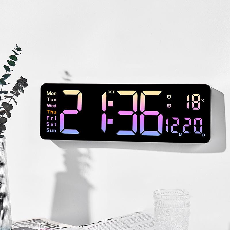 Large Electronic Wall Clock with Countdown & Multiple Alarms, Model 5526